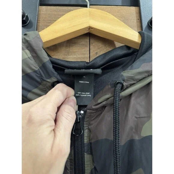 Full Throttle Energy Drink Camo Windbreaker Jacket Men's Size XL